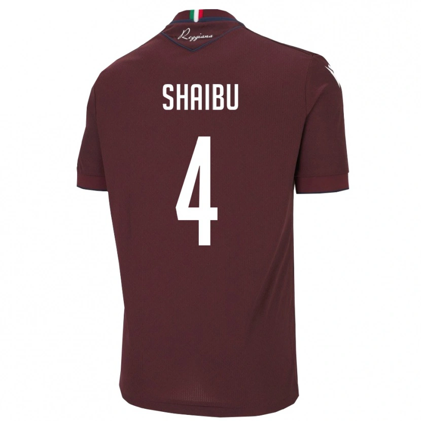 Danxen Mujer Camiseta Nuhu Shaibu #4 Borgoña Blanco 1ª Equipación 2025/26 La Camisa