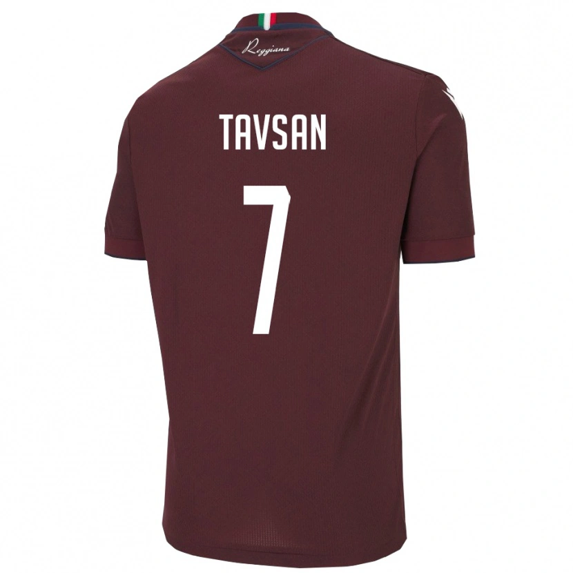 Danxen Mujer Camiseta Elayis Tavsan #7 Borgoña Blanco 1ª Equipación 2025/26 La Camisa