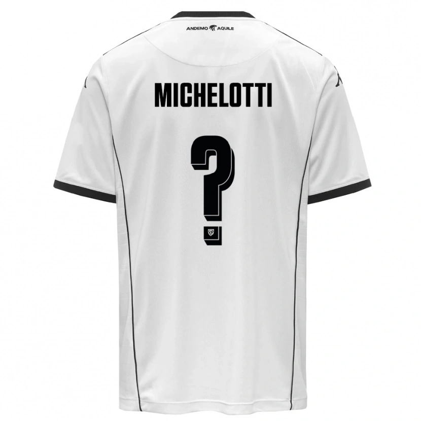 Danxen Mujer Camiseta Tommaso Michelotti #0 Blanco Negro 1ª Equipación 2025/26 La Camisa