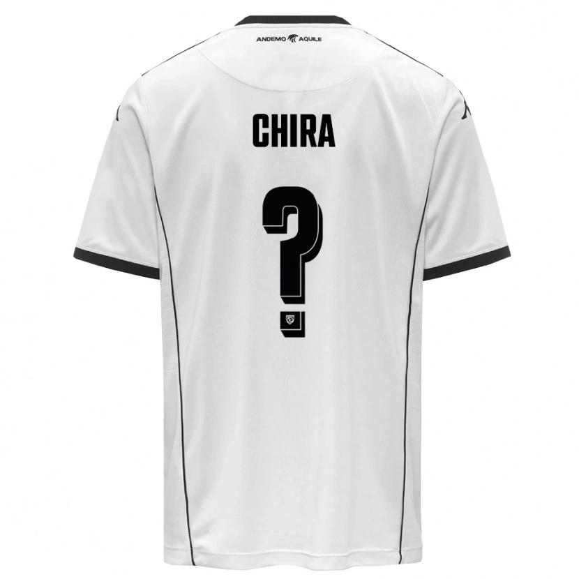 Danxen Mujer Camiseta Alessandro Chira #0 Blanco Negro 1ª Equipación 2025/26 La Camisa