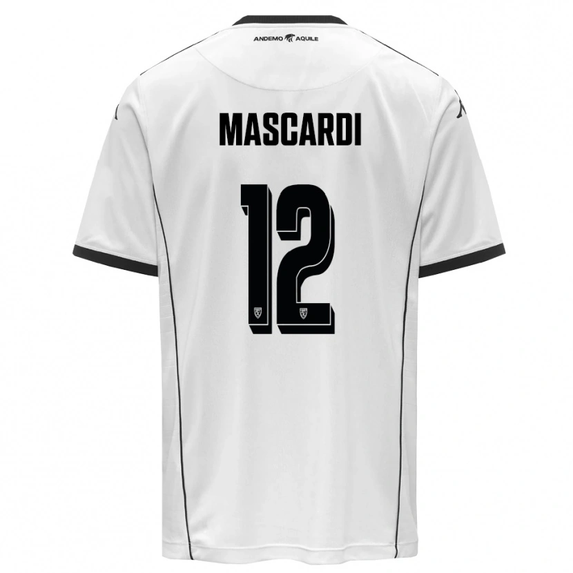 Danxen Mujer Camiseta Diego Mascardi #12 Blanco Negro 1ª Equipación 2025/26 La Camisa