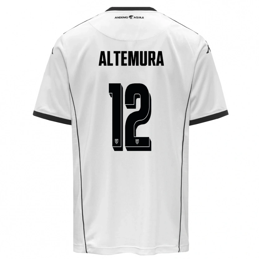 Danxen Mujer Camiseta Tommaso Altemura #12 Blanco Negro 1ª Equipación 2025/26 La Camisa