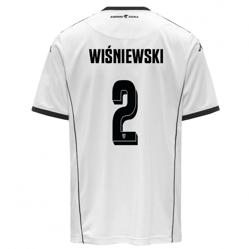 Danxen Mujer Camiseta Przemysław Wiśniewski #2 Blanco Negro 1ª Equipación 2025/26 La Camisa