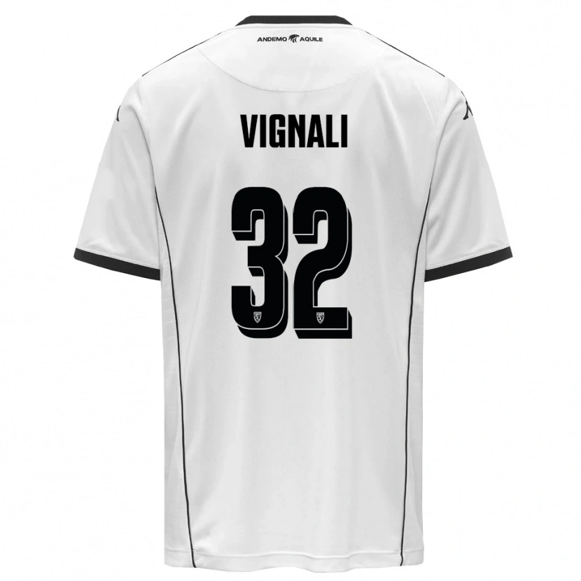 Danxen Mujer Camiseta Luca Vignali #32 Blanco Negro 1ª Equipación 2025/26 La Camisa
