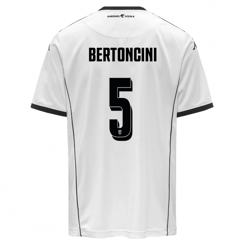Danxen Mujer Camiseta Andrea Bertoncini #5 Blanco Negro 1ª Equipación 2025/26 La Camisa