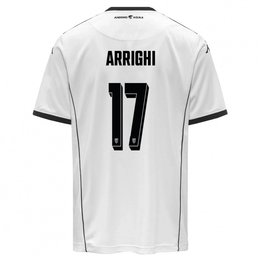 Danxen Mujer Camiseta Matteo Arrighi #17 Blanco Negro 1ª Equipación 2025/26 La Camisa