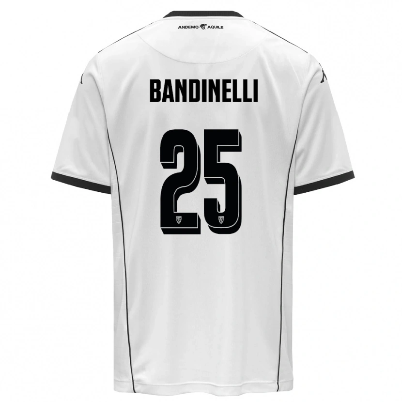 Danxen Mujer Camiseta Filippo Bandinelli #25 Blanco Negro 1ª Equipación 2025/26 La Camisa