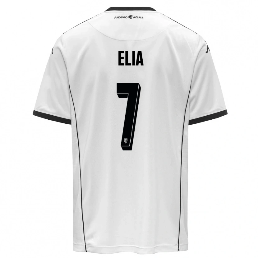 Danxen Mujer Camiseta Salvatore Elia #7 Blanco Negro 1ª Equipación 2025/26 La Camisa