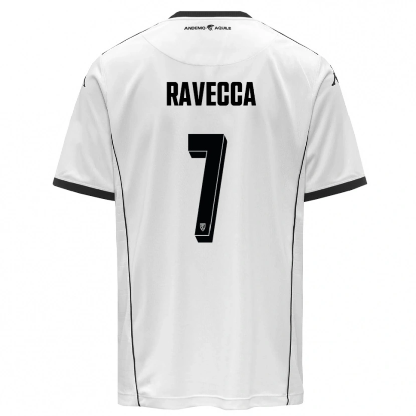 Danxen Mujer Camiseta Edoardo Ravecca #7 Blanco Negro 1ª Equipación 2025/26 La Camisa
