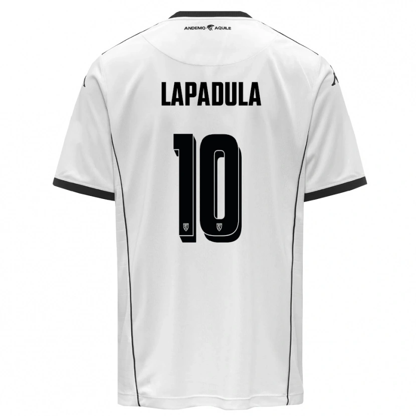 Danxen Mujer Camiseta Gianluca Lapadula #10 Blanco Negro 1ª Equipación 2025/26 La Camisa