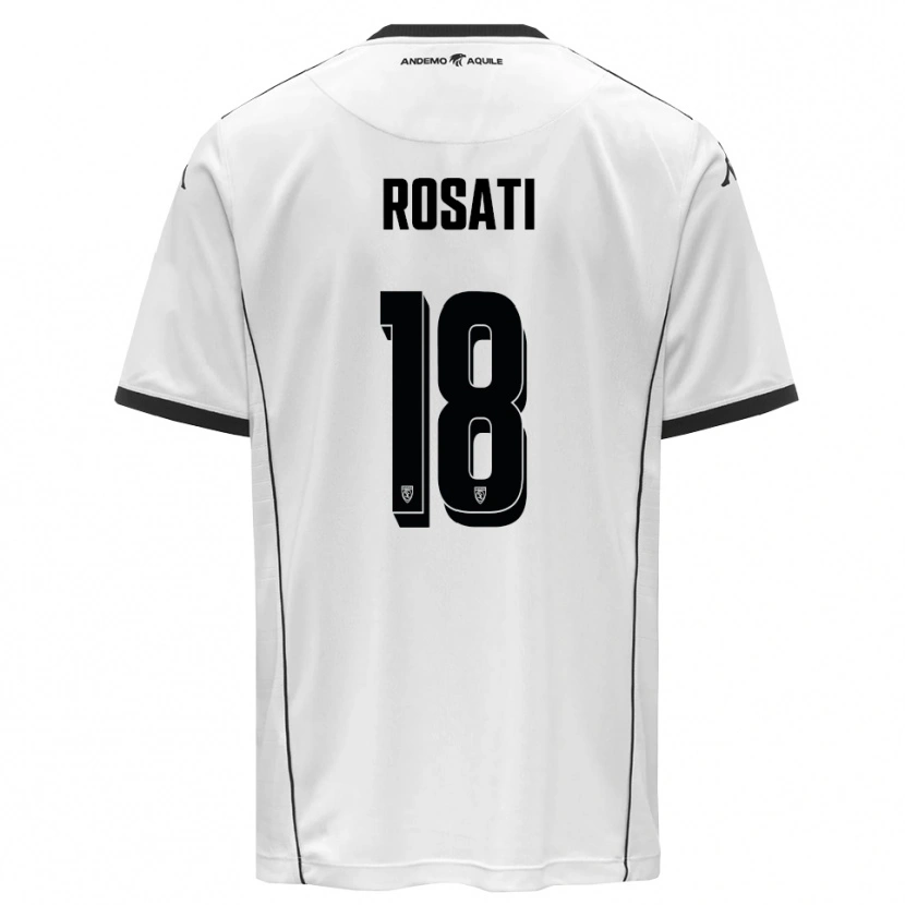 Danxen Mujer Camiseta Riccardo Rosati #18 Blanco Negro 1ª Equipación 2025/26 La Camisa