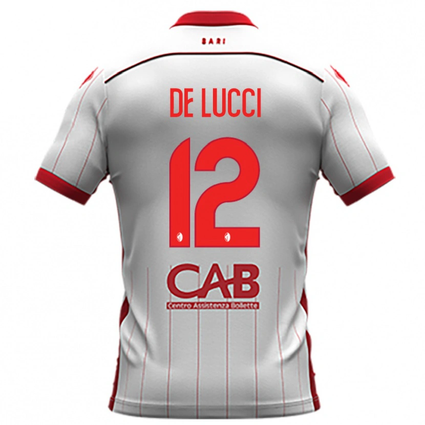Danxen Mujer Camiseta Paolo De Lucci #12 Blanco Rojo 1ª Equipación 2025/26 La Camisa