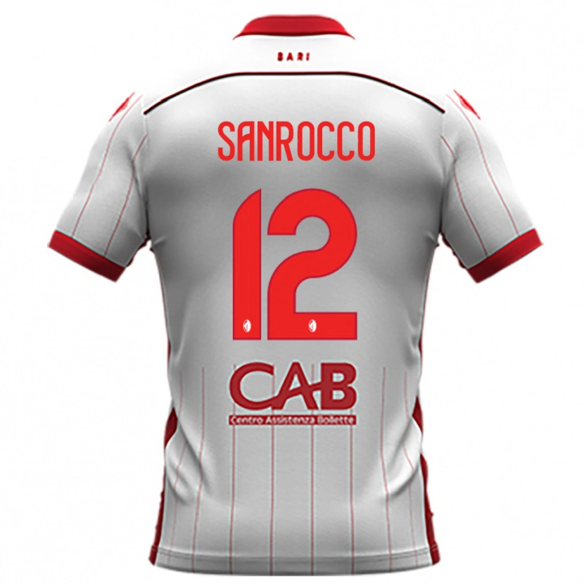Danxen Mujer Camiseta Michele Sanrocco #12 Blanco Rojo 1ª Equipación 2025/26 La Camisa
