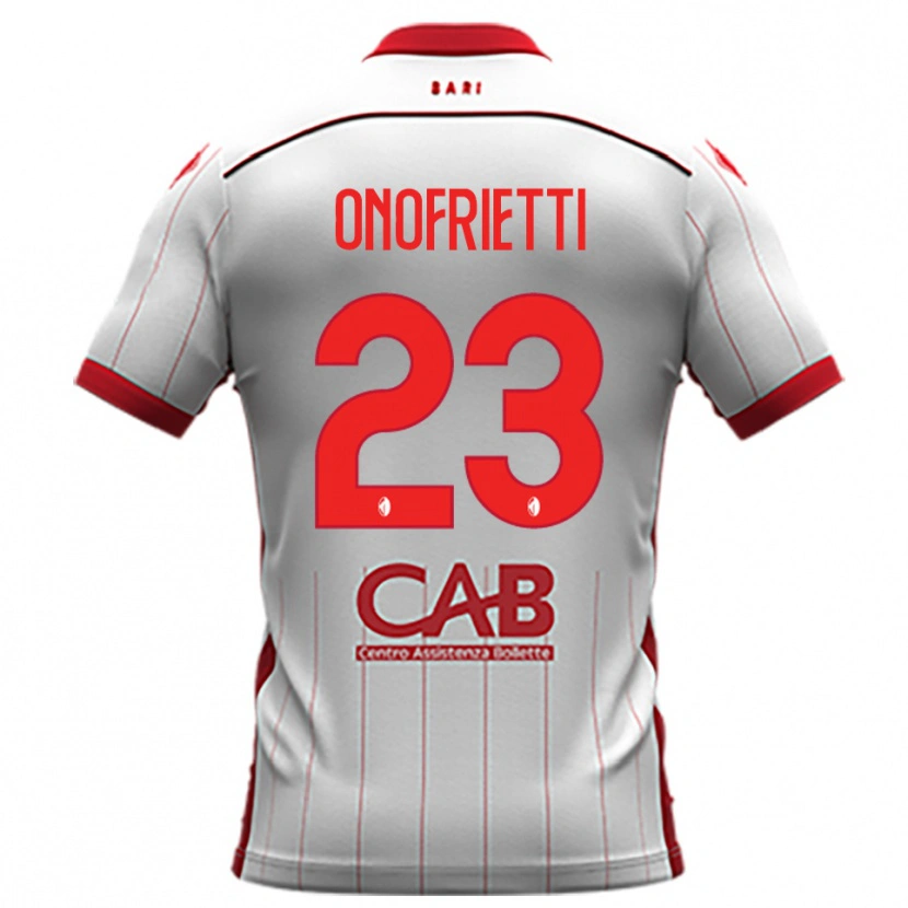 Danxen Mujer Camiseta Vincenzo Onofrietti #23 Blanco Rojo 1ª Equipación 2025/26 La Camisa