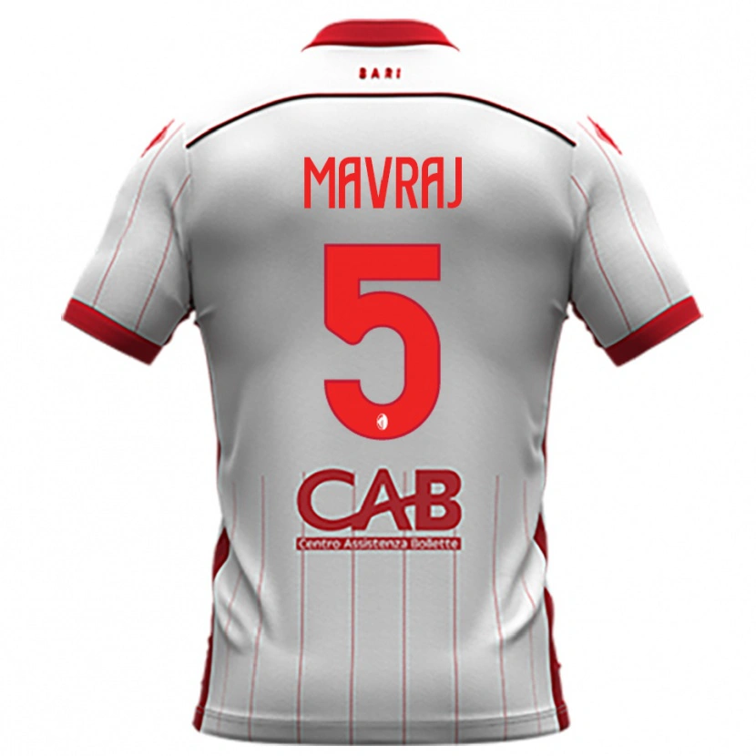 Danxen Mujer Camiseta Indrit Mavraj #5 Blanco Rojo 1ª Equipación 2025/26 La Camisa
