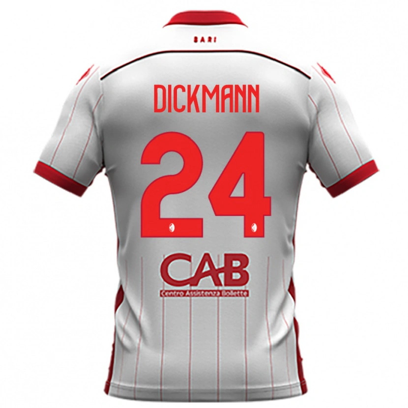 Danxen Mujer Camiseta Lorenzo Dickmann #24 Blanco Rojo 1ª Equipación 2025/26 La Camisa
