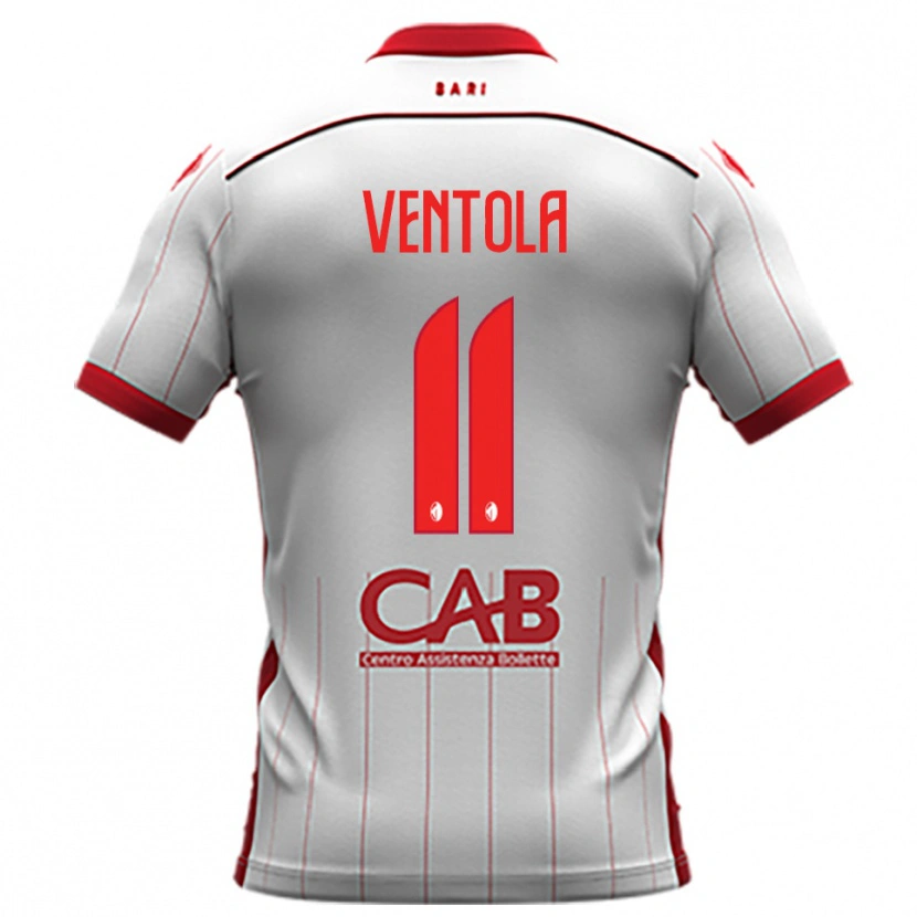 Danxen Mujer Camiseta Flavio Ventola #11 Blanco Rojo 1ª Equipación 2025/26 La Camisa