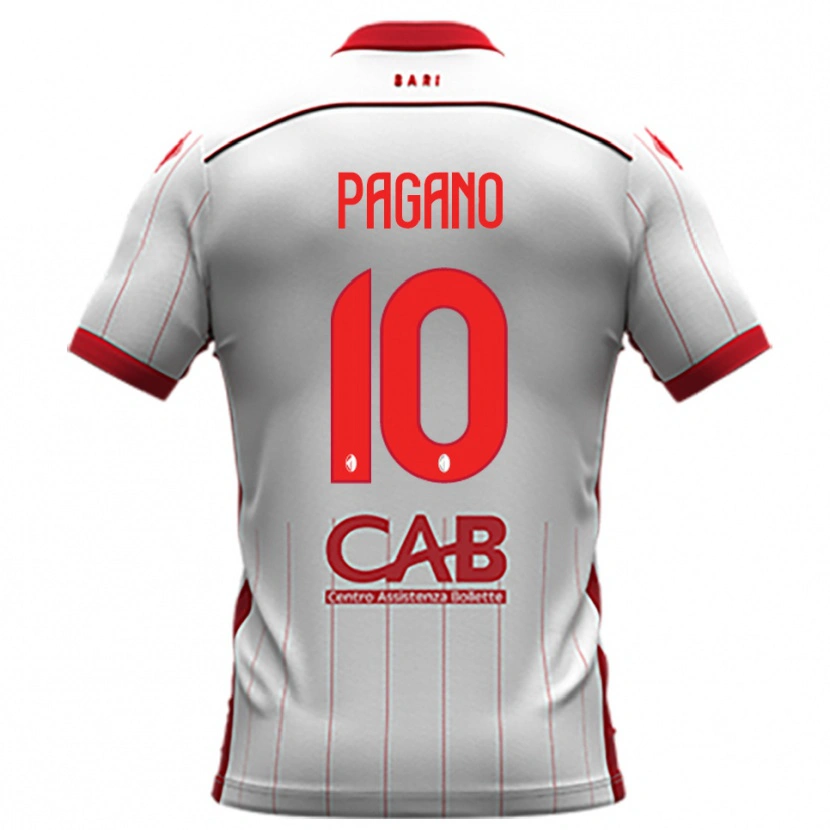 Danxen Mujer Camiseta Riccardo Pagano #10 Blanco Rojo 1ª Equipación 2025/26 La Camisa