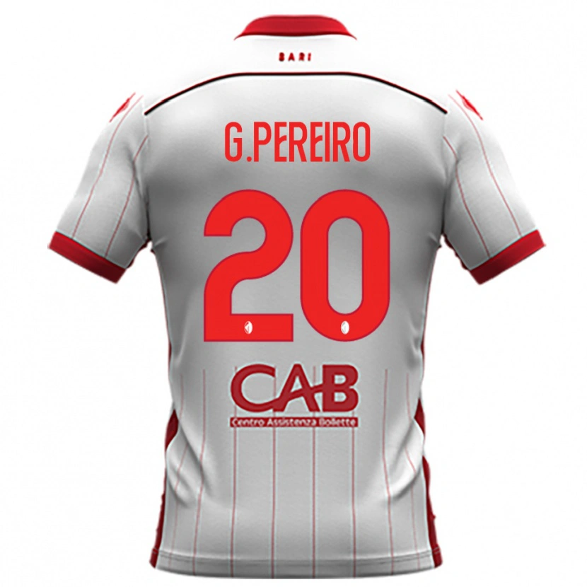Danxen Mujer Camiseta Gastón Pereiro #20 Blanco Rojo 1ª Equipación 2025/26 La Camisa