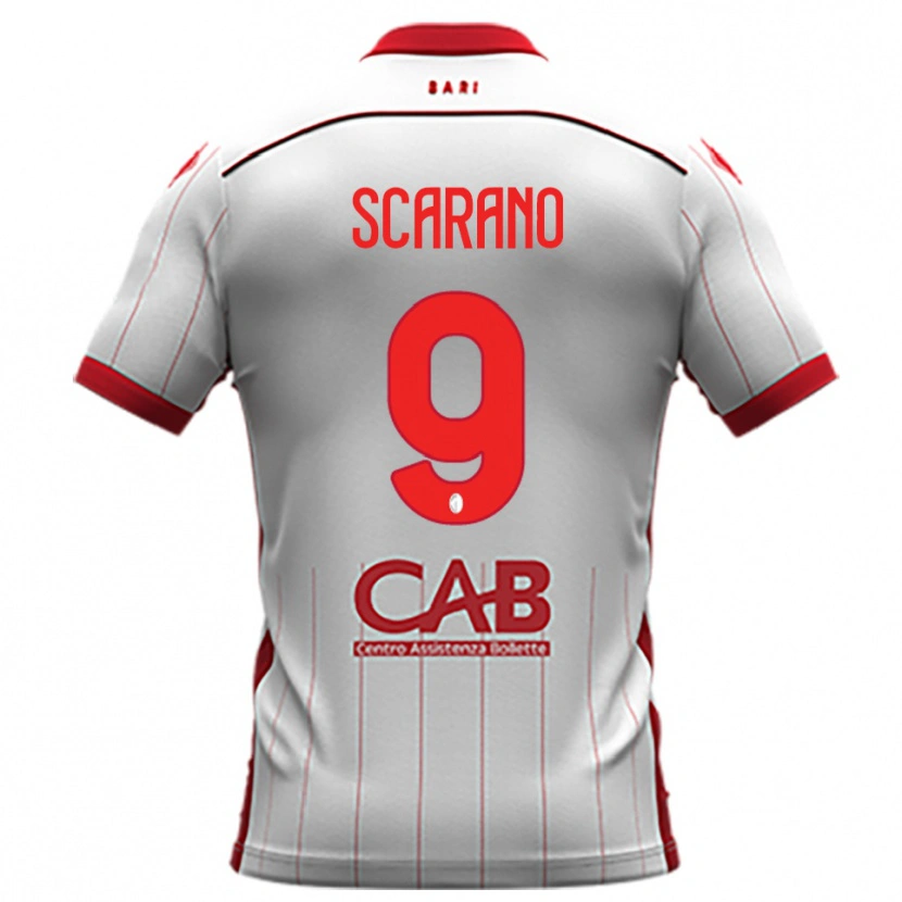 Danxen Mujer Camiseta Giuseppe Scarano #9 Blanco Rojo 1ª Equipación 2025/26 La Camisa