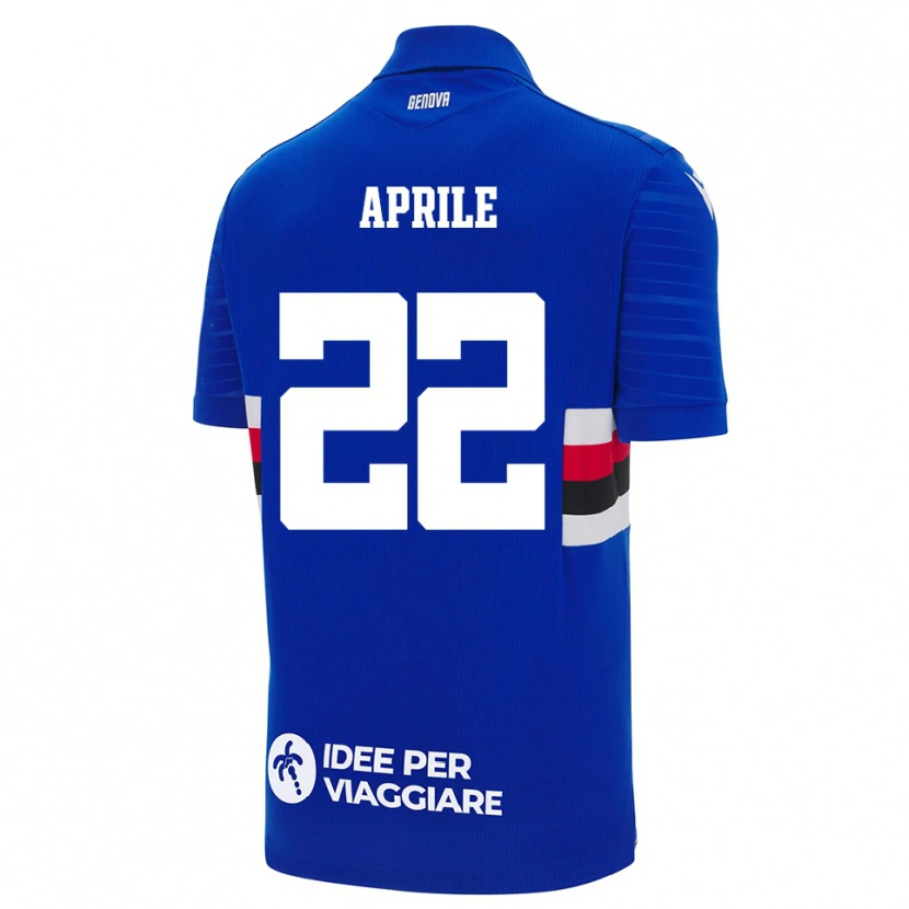 Danxen Mujer Camiseta Roberta Aprile #22 Azul Blanco 1ª Equipación 2025/26 La Camisa