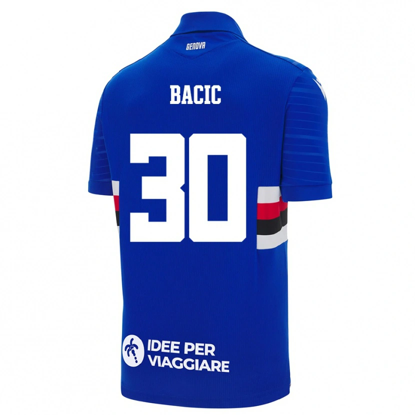 Danxen Mujer Camiseta Mateo Bacic #30 Azul Blanco 1ª Equipación 2025/26 La Camisa