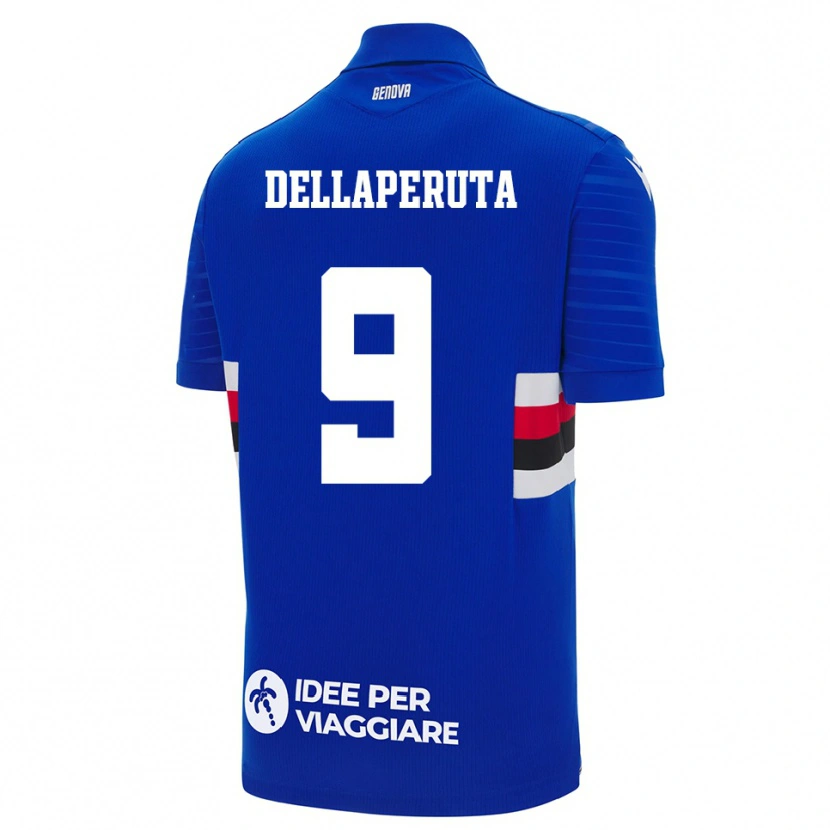 Danxen Mujer Camiseta Tori Dellaperuta #9 Azul Blanco 1ª Equipación 2025/26 La Camisa