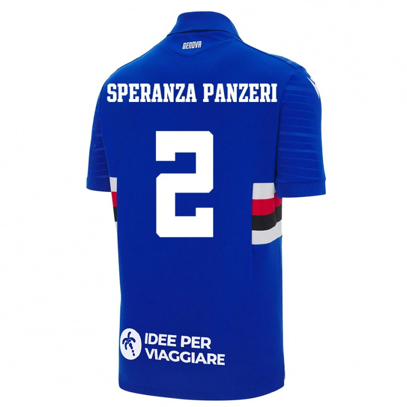 Danxen Mujer Camiseta Vanessa Speranza Panzeri #2 Azul Blanco 1ª Equipación 2025/26 La Camisa