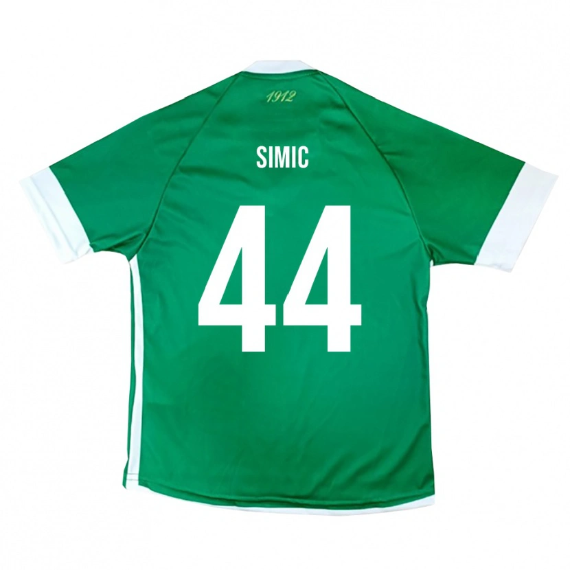 Danxen Mujer Camiseta Lorenco Simic #44 Verde Blanco 1ª Equipación 2025/26 La Camisa