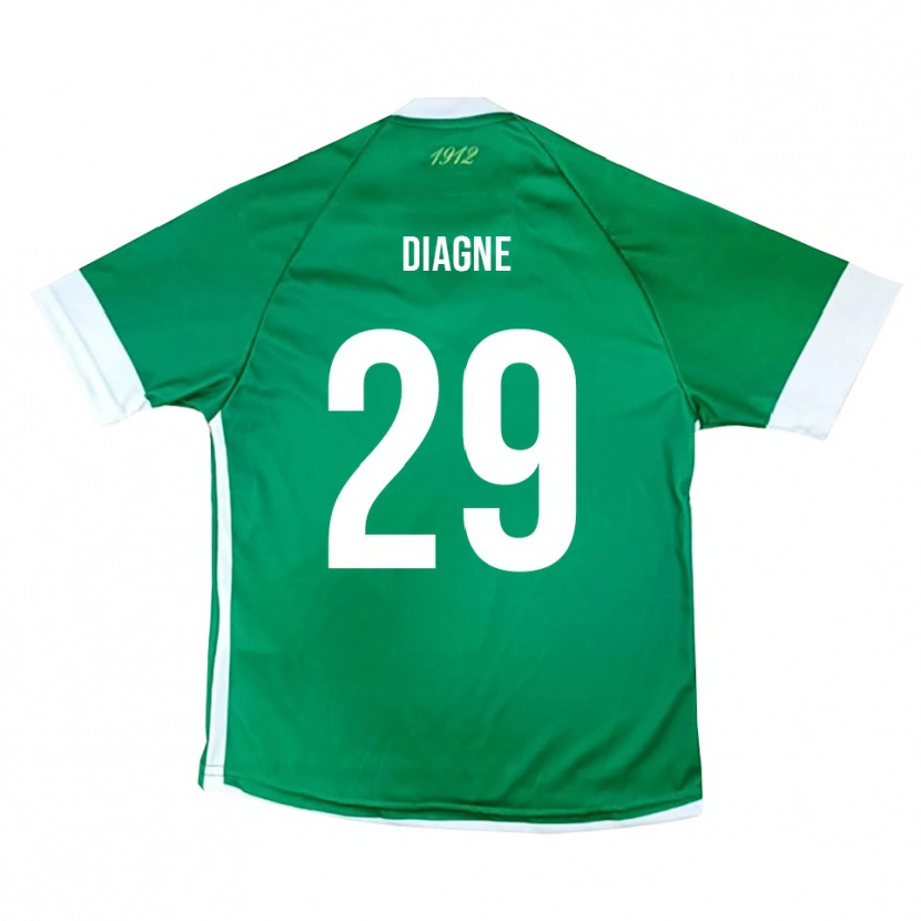 Danxen Mujer Camiseta Mamadou Diagne #29 Verde Blanco 1ª Equipación 2025/26 La Camisa
