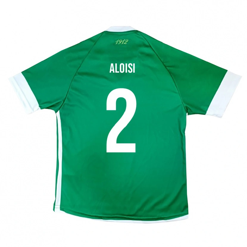 Danxen Mujer Camiseta Antonio Aloisi #2 Verde Blanco 1ª Equipación 2025/26 La Camisa