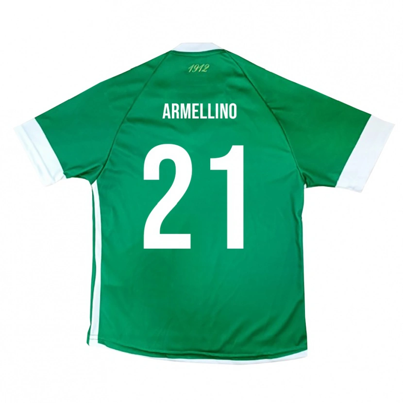 Danxen Mujer Camiseta Marco Armellino #21 Verde Blanco 1ª Equipación 2025/26 La Camisa