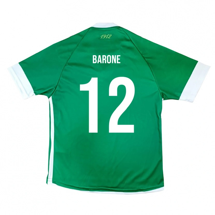 Danxen Mujer Camiseta Filippo Barone #12 Verde Blanco 1ª Equipación 2025/26 La Camisa