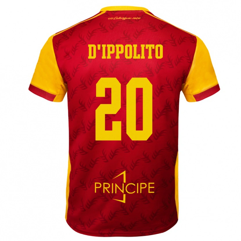 Danxen Mujer Camiseta Nicola D'ippolito #20 Amarillo Rojo 1ª Equipación 2025/26 La Camisa