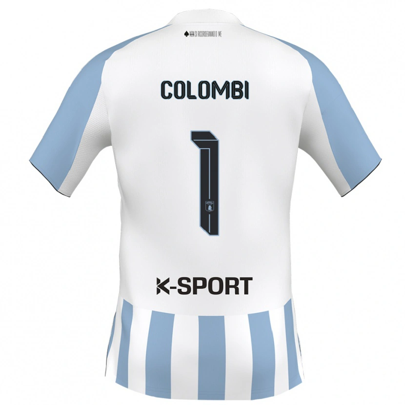 Danxen Mujer Camiseta Simone Colombi #1 Blanco Azul Cielo 1ª Equipación 2025/26 La Camisa
