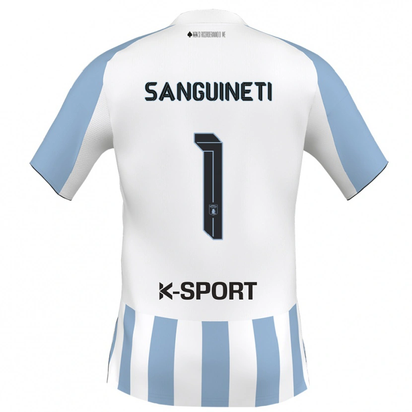 Danxen Mujer Camiseta Michele Sanguineti #1 Blanco Azul Cielo 1ª Equipación 2025/26 La Camisa