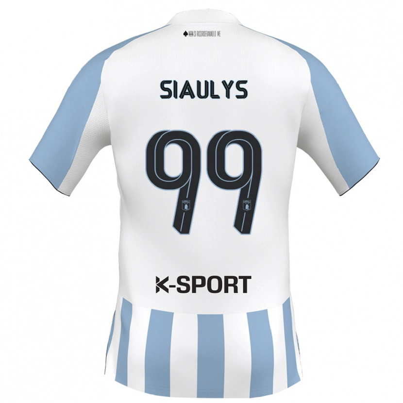 Danxen Mujer Camiseta Ovidijus Siaulys #99 Blanco Azul Cielo 1ª Equipación 2025/26 La Camisa