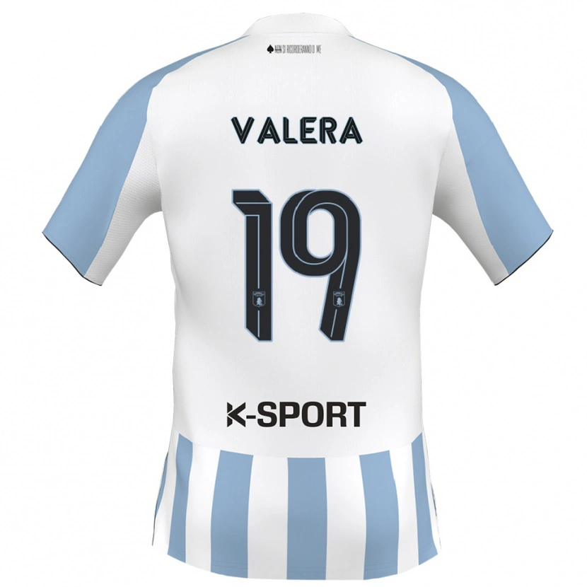 Danxen Mujer Camiseta Edgar Valera #19 Blanco Azul Cielo 1ª Equipación 2025/26 La Camisa