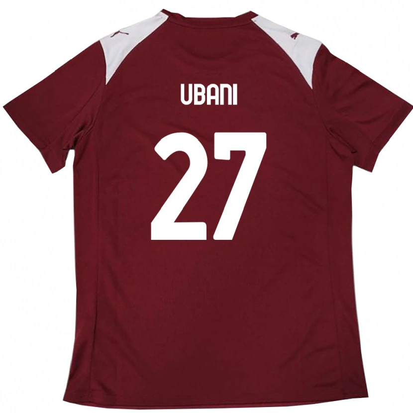 Danxen Mujer Camiseta Marlon Ubani #27 Borgoña Blanco 1ª Equipación 2025/26 La Camisa