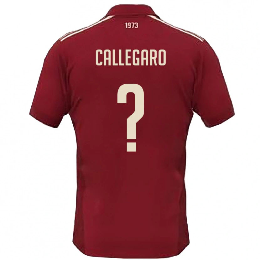 Danxen Mujer Camiseta Riccardo Callegaro #0 Borgoña Blanco 1ª Equipación 2025/26 La Camisa