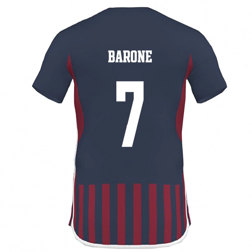 Danxen Mujer Camiseta Antonio Barone #7 Marino Rojo 1ª Equipación 2025/26 La Camisa