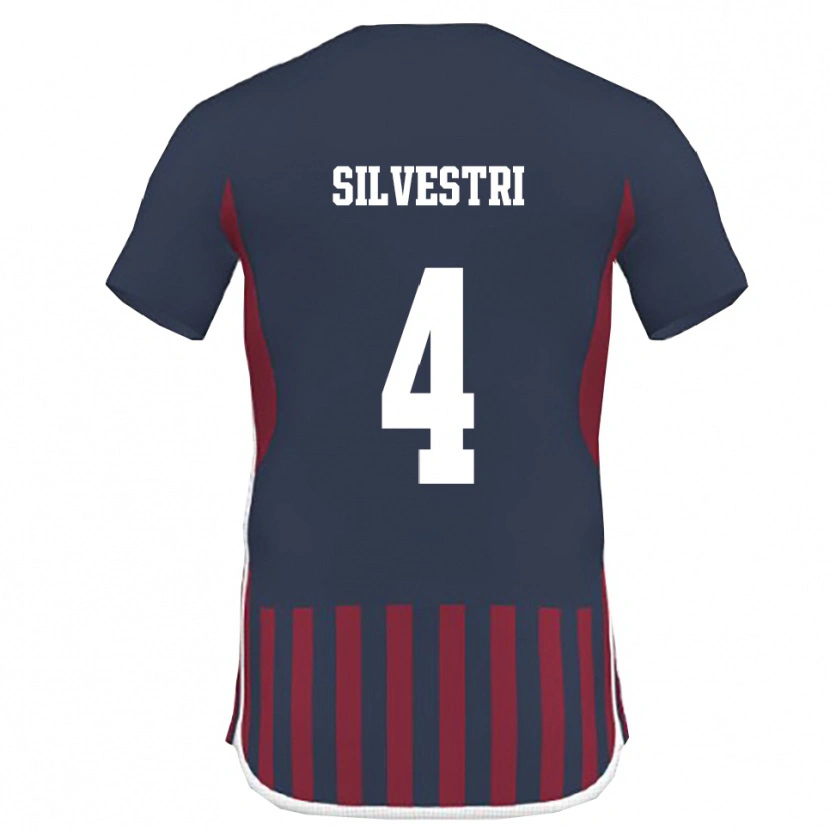 Danxen Mujer Camiseta Thomas Silvestri #4 Marino Rojo 1ª Equipación 2025/26 La Camisa