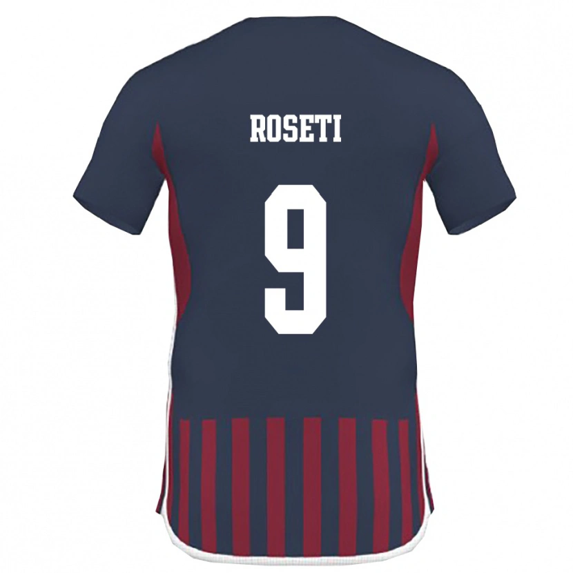 Danxen Mujer Camiseta Christian Roseti #9 Marino Rojo 1ª Equipación 2025/26 La Camisa