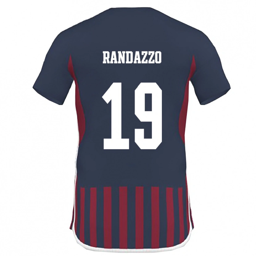 Danxen Mujer Camiseta Alessandro Randazzo #19 Marino Rojo 1ª Equipación 2025/26 La Camisa