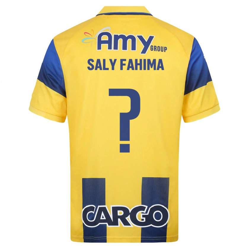Danxen Mujer Camiseta Israel Saly Fahima #0 Amarillo Marino 1ª Equipación 2025/26 La Camisa