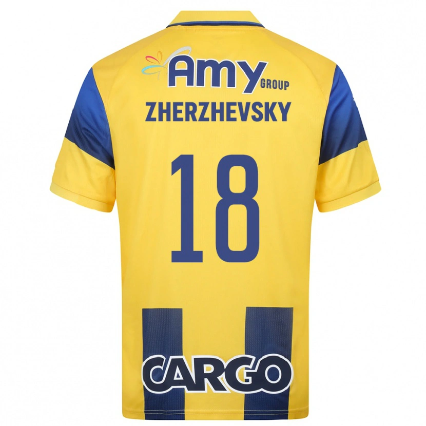 Danxen Mujer Camiseta Roy Zherzhevsky #18 Amarillo Marino 1ª Equipación 2025/26 La Camisa