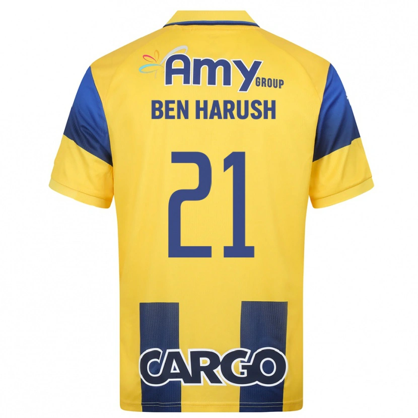 Danxen Mujer Camiseta Noam Ben Harush #21 Amarillo Marino 1ª Equipación 2025/26 La Camisa