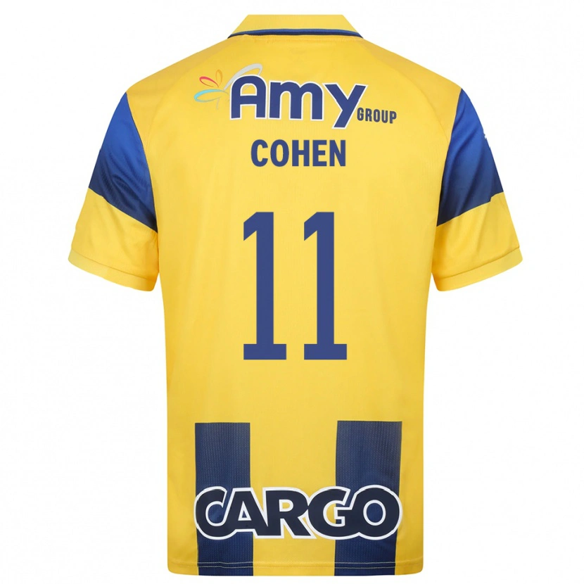 Danxen Mujer Camiseta Yonatan Cohen #11 Amarillo Marino 1ª Equipación 2025/26 La Camisa