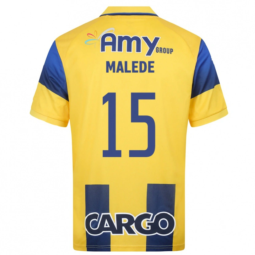 Danxen Mujer Camiseta Yonas Malede #15 Amarillo Marino 1ª Equipación 2025/26 La Camisa