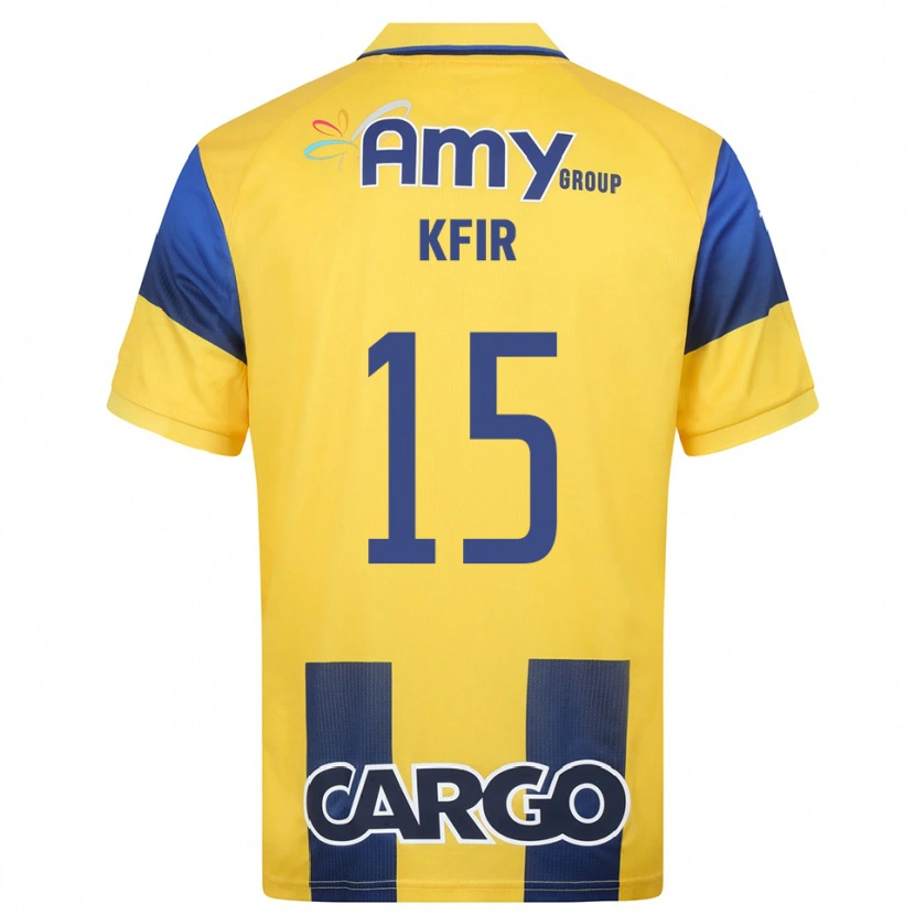 Danxen Mujer Camiseta Yuval Kfir #15 Amarillo Marino 1ª Equipación 2025/26 La Camisa